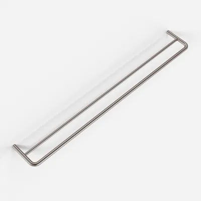 Semplice PS20-80 - Doppelter Handtuchhalter, PVD-gebürsteter Stahl