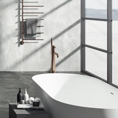 Pulcher Nomo 170 - Slim-Design-Badewanne 170x80, Massiv Mattweiß SolidTec®