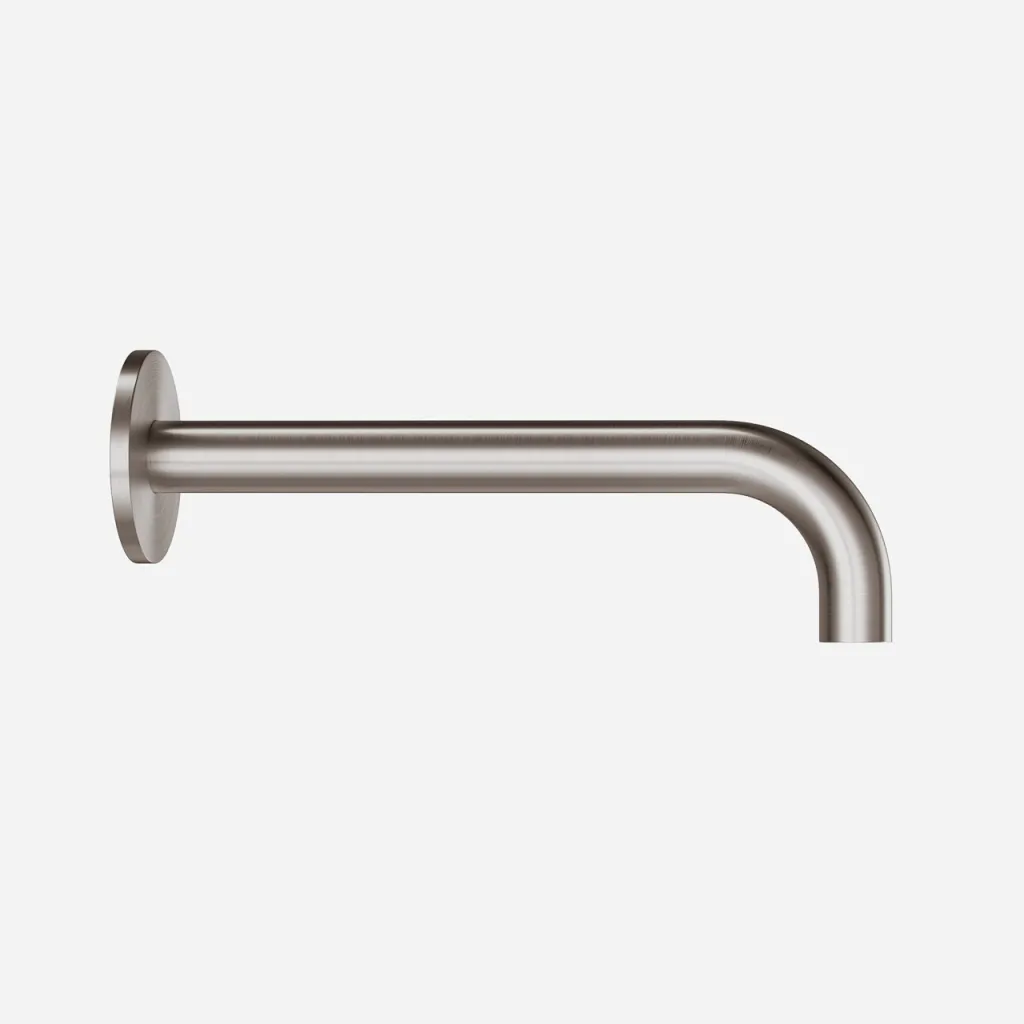 Semplice SSP2222 - Auslaufrohr Ø22 mm Länge 22 cm Rosette Ø65 mm, PVD gebürsteter Stahl