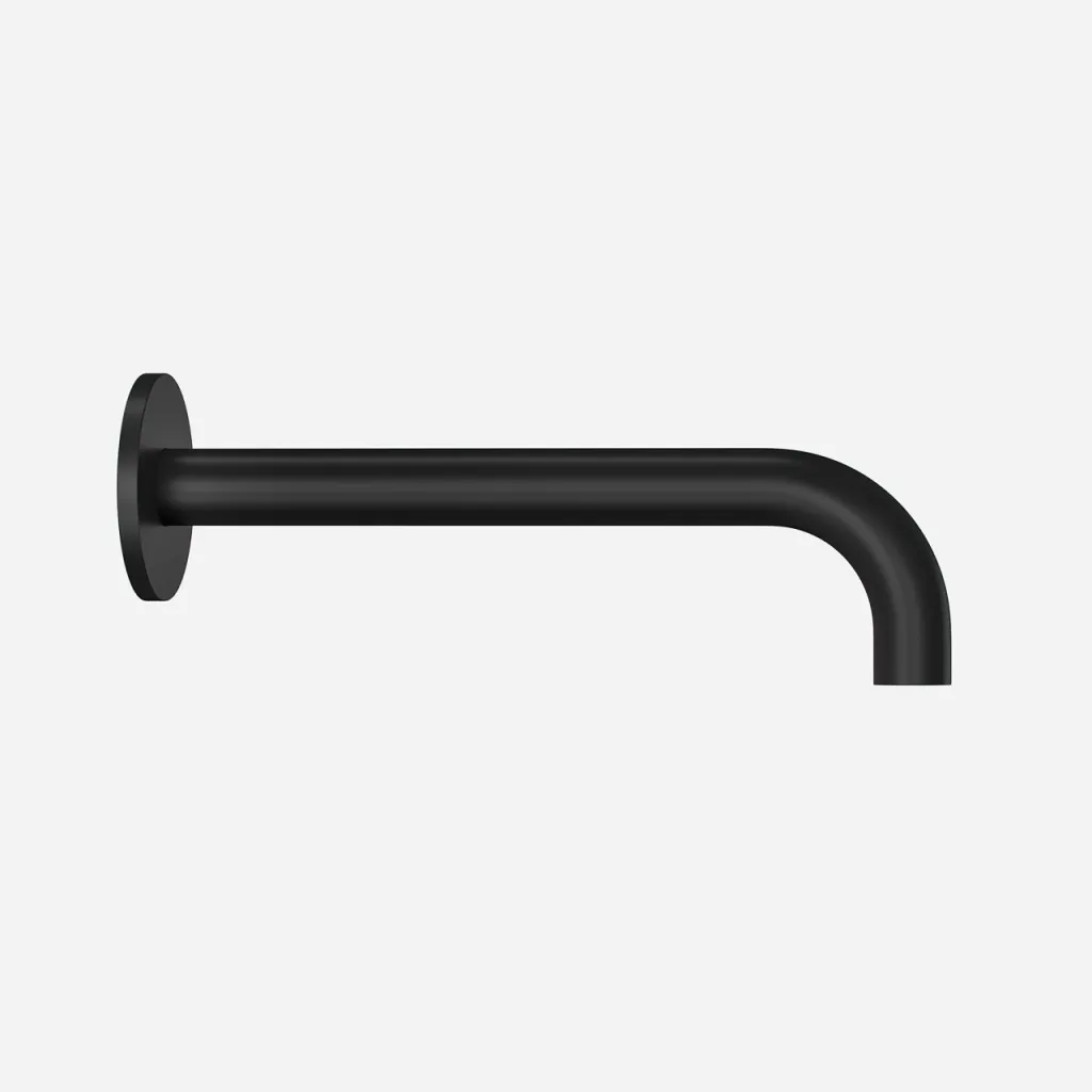 Semplice SSP2222 - Auslaufrohr Ø22 mm Länge 22 cm Rosette Ø65 mm, Mattschwarz