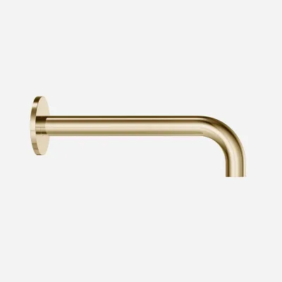 Semplice SSP2222 - Auslaufrohr Ø22 mm Länge 22 cm Rosette Ø65 mm, Messing Natur