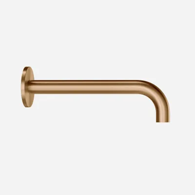 Semplice SSP2222 - Auslaufrohr Ø22 mm Länge 22 cm Rosette Ø65 mm, PVD gebürstetes Kupfer