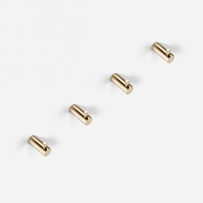 Semplice PS17 S01 - 4 x Haken, Messing poliert, natur