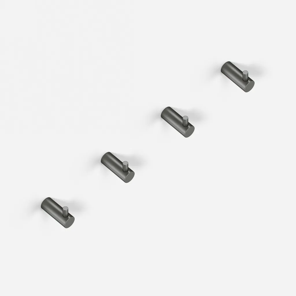 Semplice PS17 S01 - 4 x Haken, PVD Matt Gun Metal