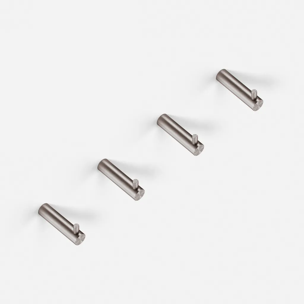 Semplice PS18 S01 - 4 x Haken, PVD-gebürsteter Stahl