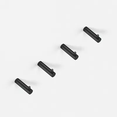Semplice PS18 S01 - 4 x Haken, Mattschwarz