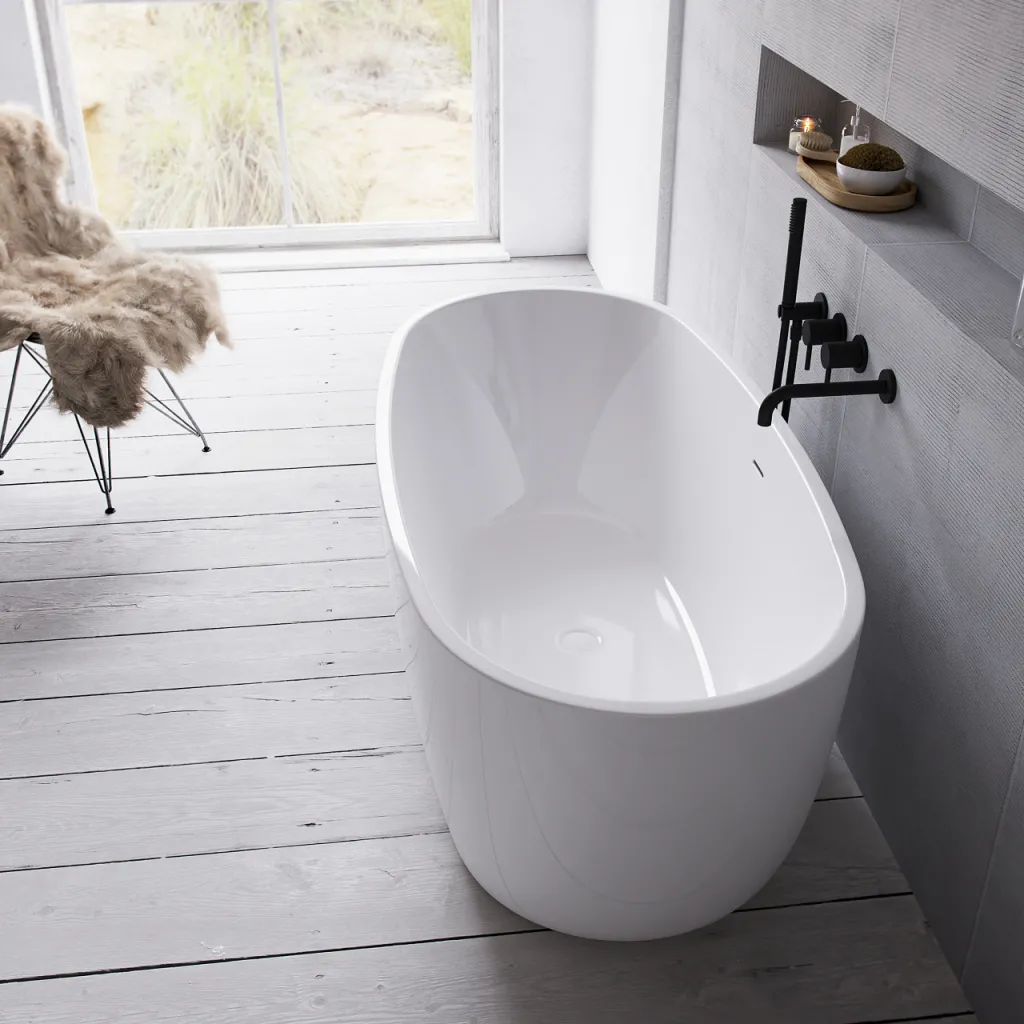 ArkiLife Nomi AN150 - Badewanne 150x72 cm, glänzendes Weiß