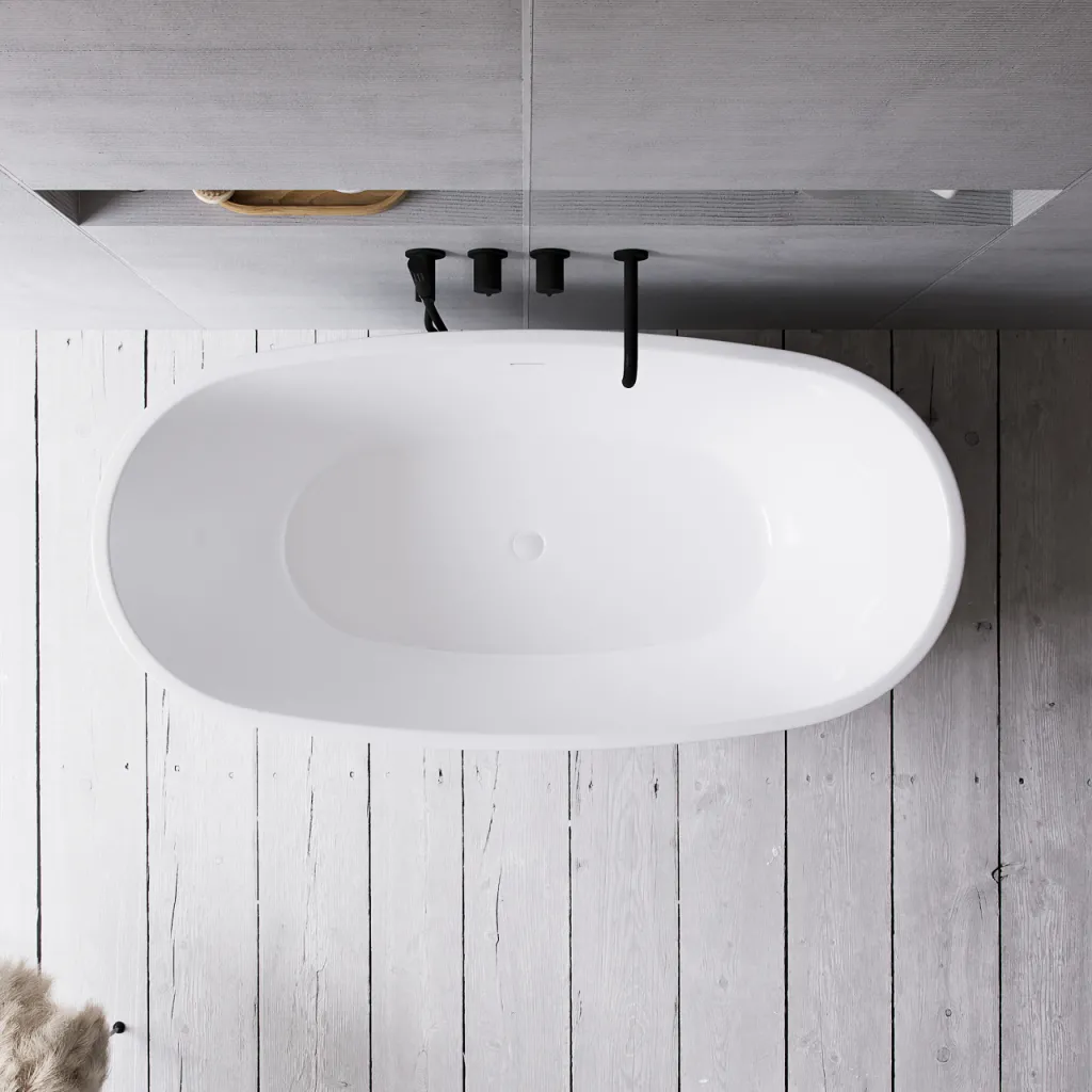 ArkiLife Nomi AN150 - Badewanne 150x72 cm, glänzendes Weiß
