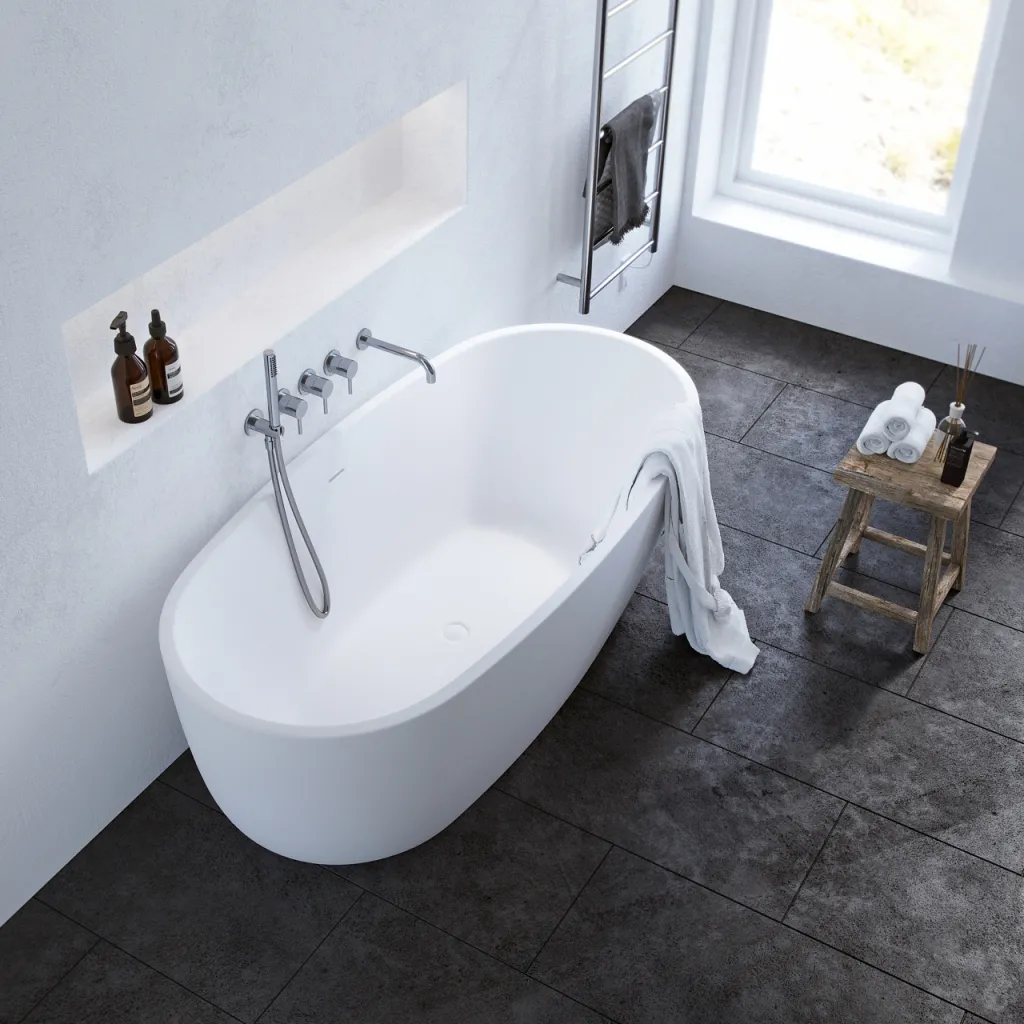 ArkiLife Nomi AN170 - Badewanne 170x80 cm, Mattweiß