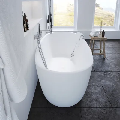ArkiLife Nomi AN170 - Badewanne 170x80 cm, Mattweiß