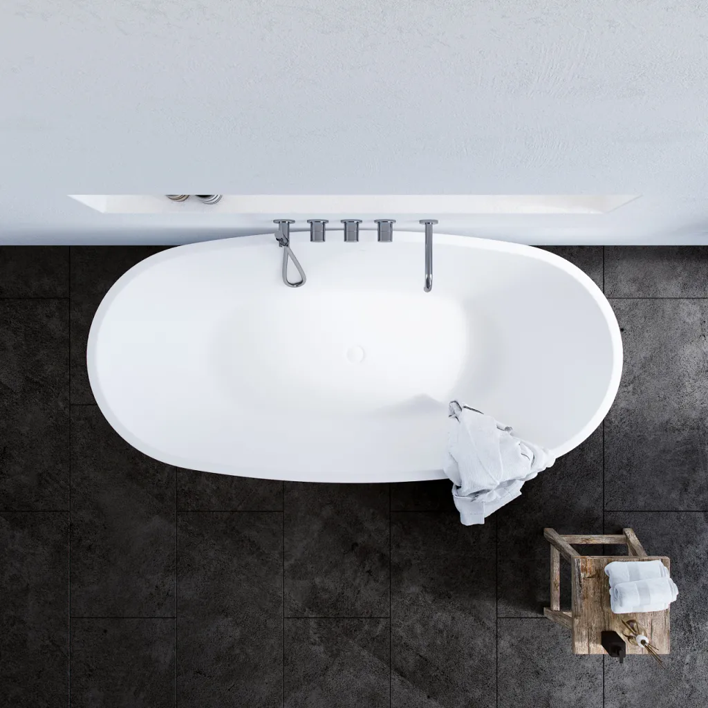 ArkiLife Nomi AN170 - Badewanne 170x80 cm, Mattweiß