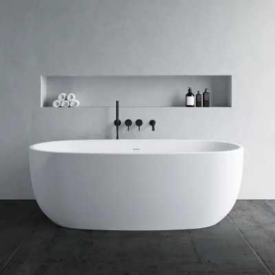 ArkiLife Nomi AN170 - Badewanne 170x80 cm, glänzendes Weiß