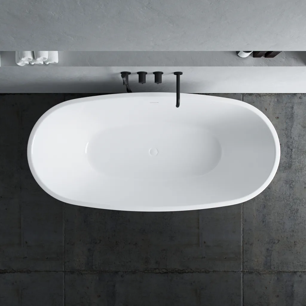 ArkiLife Nomi AN170 - Badewanne 170x80 cm, glänzendes Weiß