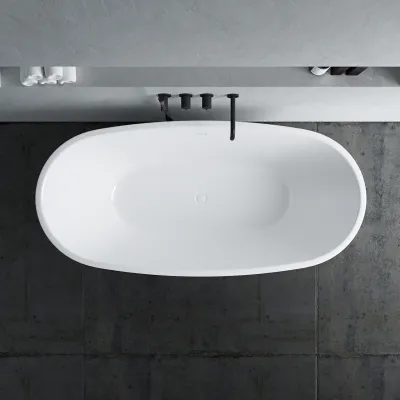 ArkiLife Nomi AN170 - Badewanne 170x80 cm, glänzendes Weiß