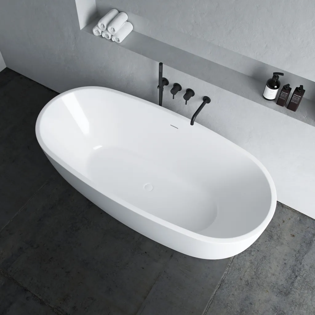 ArkiLife Nomi AN170 - Badewanne 170x80 cm, glänzendes Weiß