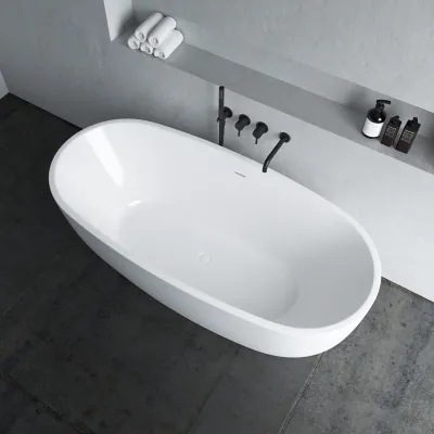 ArkiLife Nomi AN170 - Badewanne 170x80 cm, glänzendes Weiß