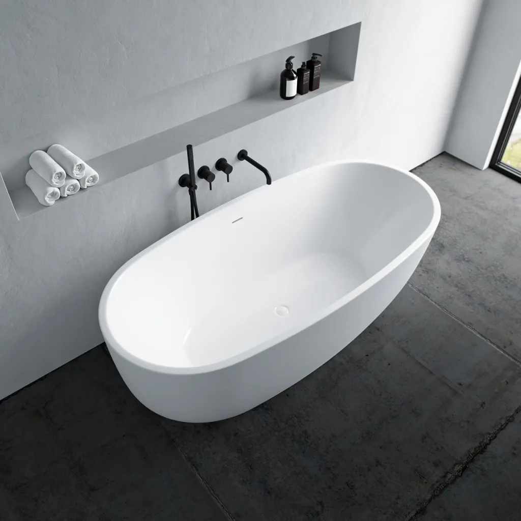 ArkiLife Nomi AN170 - Badewanne 170x80 cm, glänzendes Weiß