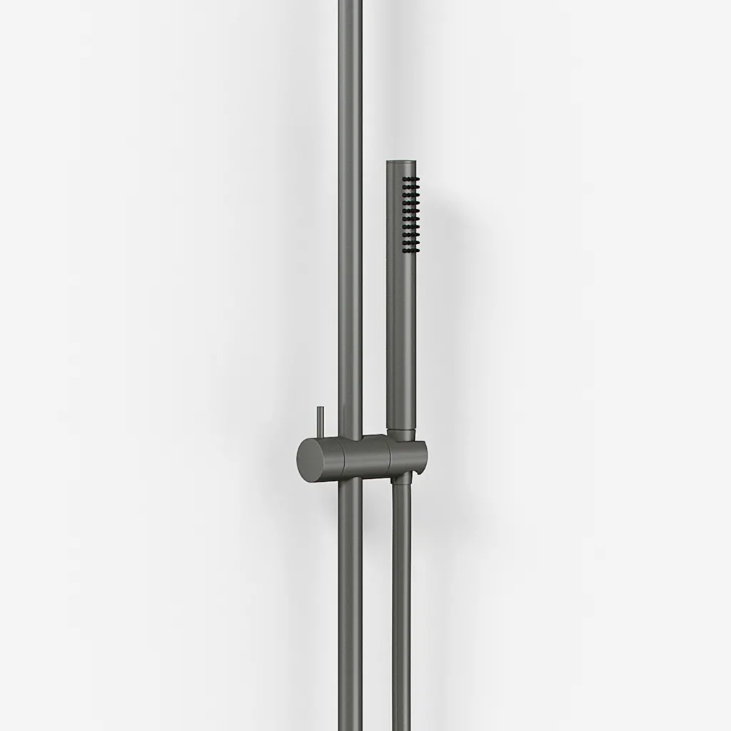 Semplice SRL10 S02 - Thermostat-Set, XXL Rain DeLux Ø28 mit EasyClean, PVD Matt Gun Metal