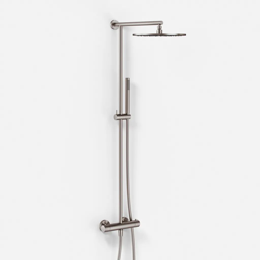 Semplice SRL10 S03 - Thermostatset, Rain DeLuxe RHB30, Ø30 cm, PVD gebürsteter Stahl