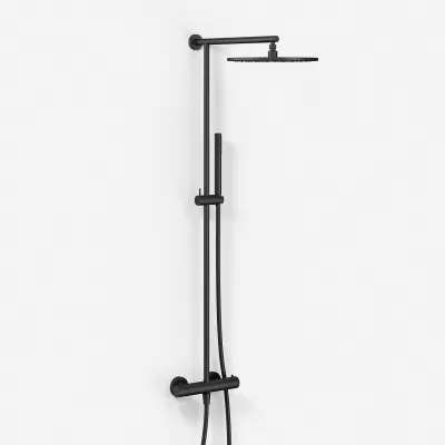 Semplice SRL10 S03 - Semplice SRL10 S03 - Thermostatset, Rain DeLuxe RHB30, Ø30 cm., Mattschwarz