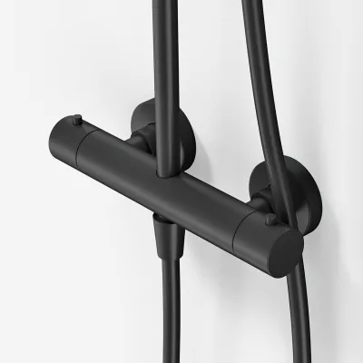 Semplice SRL10 S03 - Semplice SRL10 S03 - Thermostatset, Rain DeLuxe RHB30, Ø30 cm., Mattschwarz