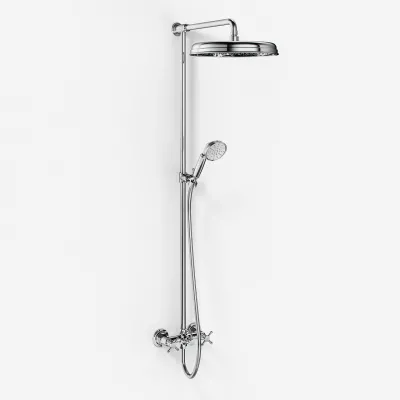 Hassel&Teudt HBR800 S02 - Duschstangenset mit Ø31 cm. Rain DeLuxe mit EasyClean, Chrom