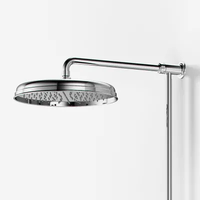 Hassel&Teudt HBR800 S02 - Duschstangenset mit Ø31 cm. Rain DeLuxe mit EasyClean, Chrom