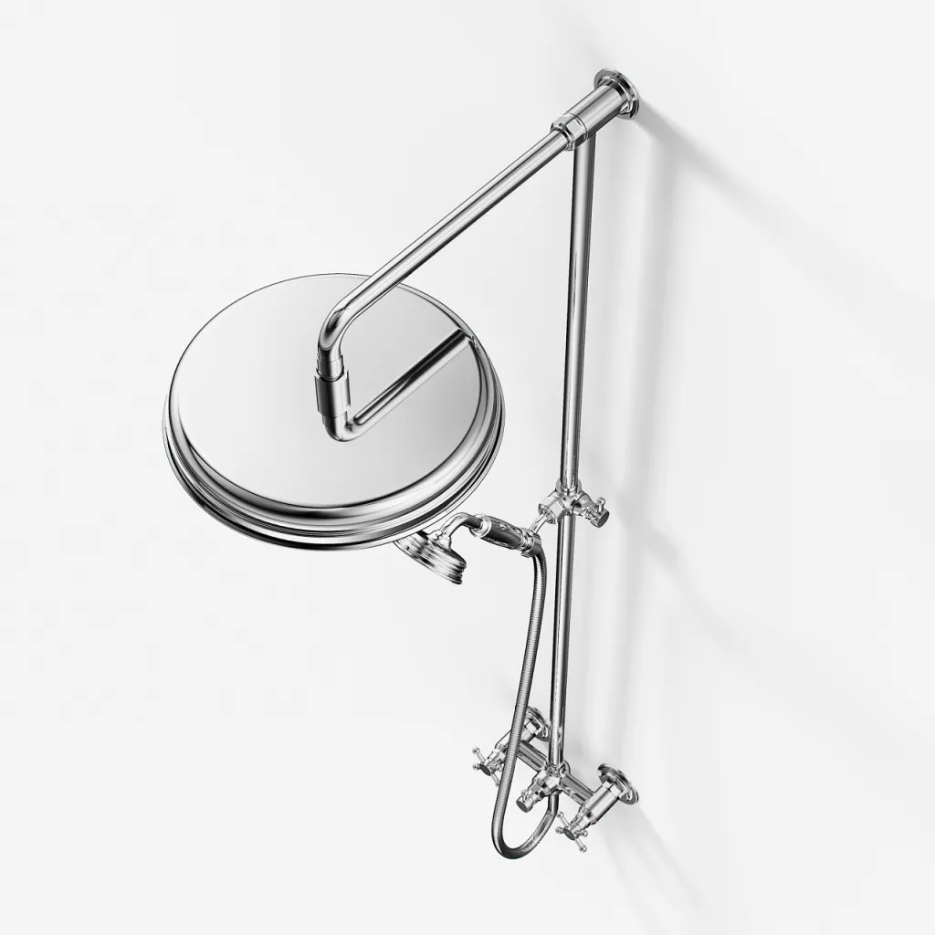 Hassel&Teudt HBR800 S02 - Duschstangenset mit Ø31 cm. Rain DeLuxe mit EasyClean, Chrom