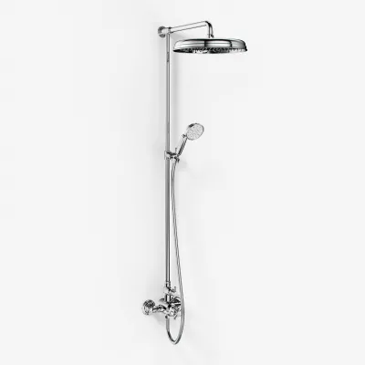 Hassel&Teudt HBT900 S02 - SmartTerm Duschstangen-Set mit Ø31 cm. Rain DeLuxe mit EasyClean, Chrom