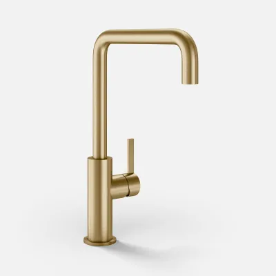 ArkiLife AVAO AAKV101 - Küche mit Elektroherd. mit 22 cm U-Auslauf, PVD Brushed Brass