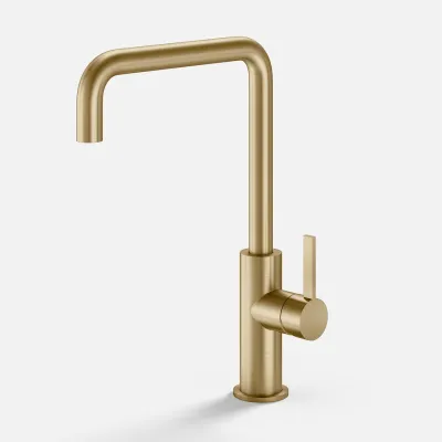 ArkiLife AVAO AAKV101 - Küche mit Elektroherd. mit 22 cm U-Auslauf, PVD Brushed Brass