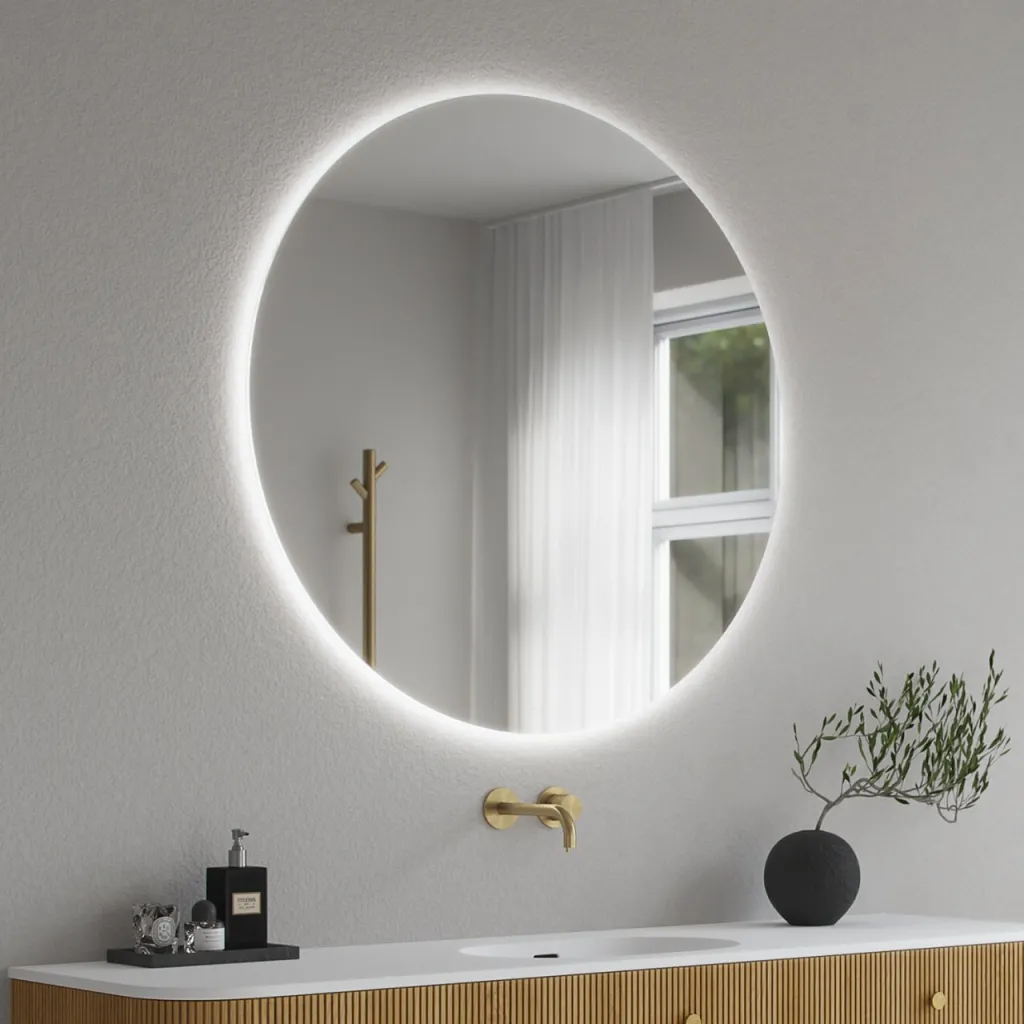 Pulcher Coco Backlight PM3-100 - Ø100 cm. Spiegel mit LED-Hintergrundbeleuchtung und Antibeschlag