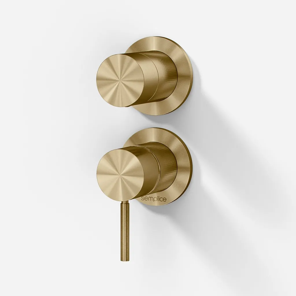 Semplice SBR901 - Einhebel-Brausemischer, PVD Brushed Brass