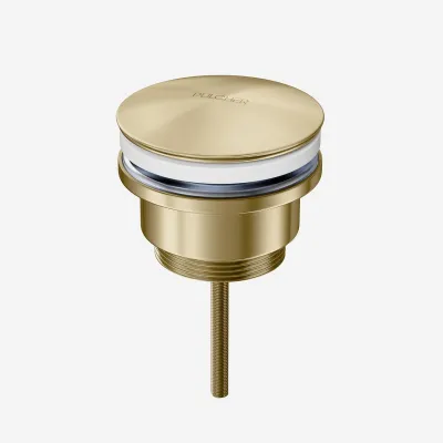 Pulcher Semplice Fly 1¼” - Universal-Fußventil, PVD-gebürstetes Messing