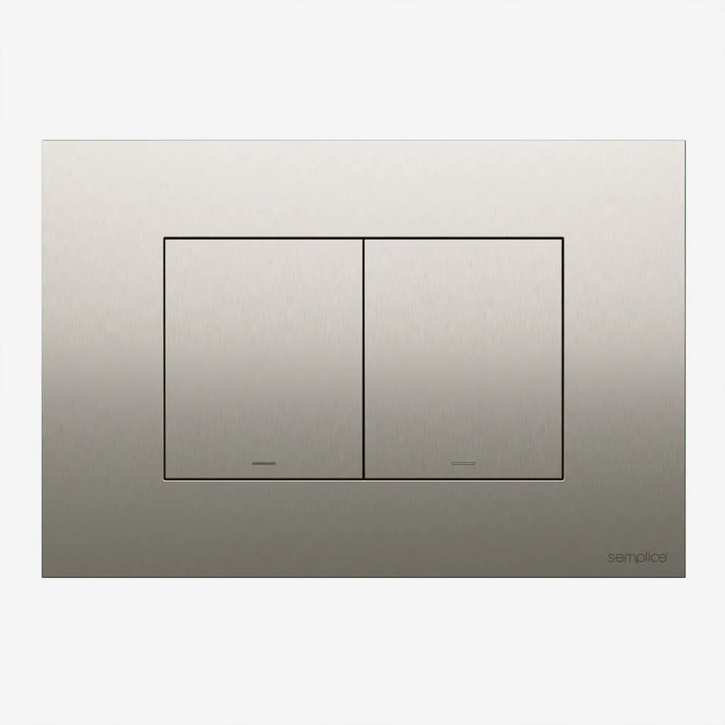Semplice SX-K2 - DuoLux Betätigungsplatte für Zweimengenspülung, PVD Brushed Steel