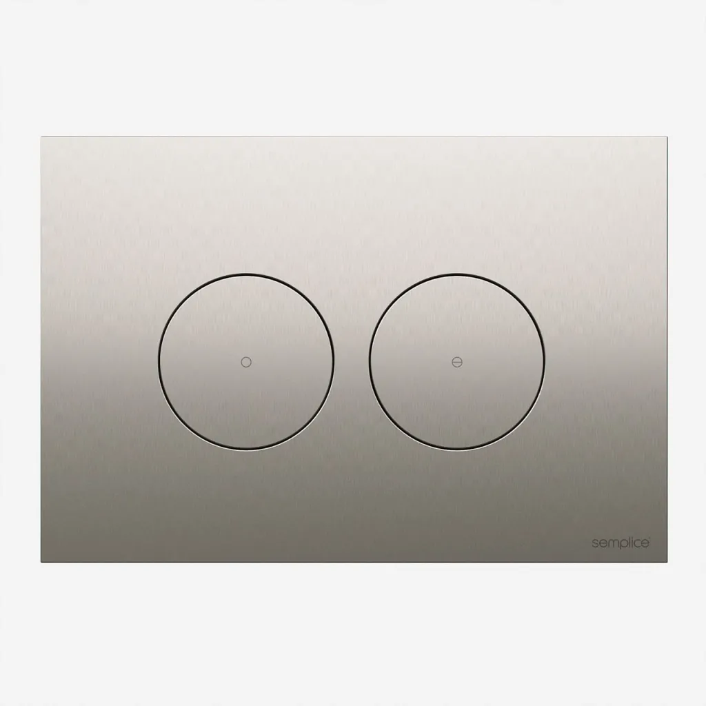 Semplice SX-O1 - DuoLux-O Betätigungsplatte für Zweimengenspülung, PVD Brushed Steel