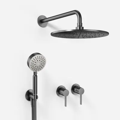 ArkiLife AVAO AA801 S01 - Ø30 Wellness Rain mit EasyClean, PVD gebürstetes Gun Metal