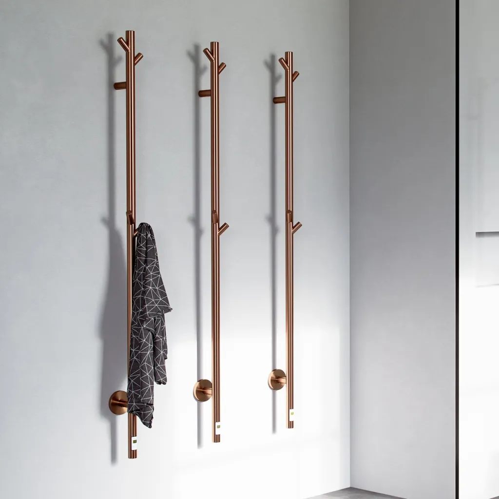 Pulcher® Style PS14 - Elektrischer Handtuchwärmer mit Timer, PVD gebürstetes Kupfer