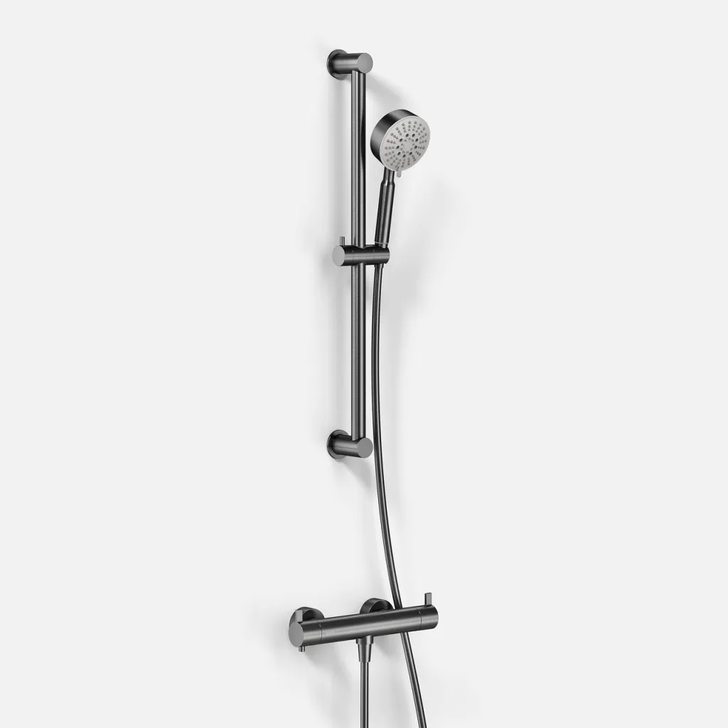 ArkiLife AVAO AABT204 S01 - Thermostat inkl. Duschset, PVD Brushed Gun Metal