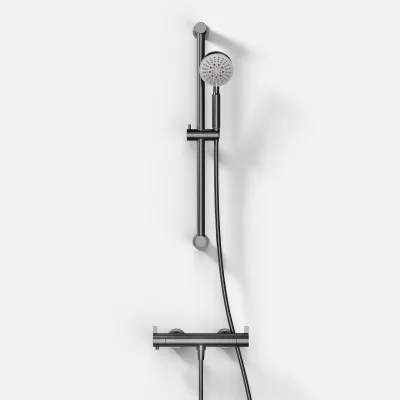ArkiLife AVAO AABT204 S01 - Thermostat inkl. Duschset, PVD Brushed Gun Metal