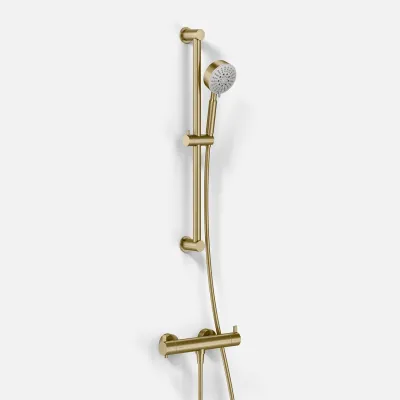 ArkiLife AVAO AABT204 S01 - Thermostat inkl. Duschset, PVD-gebürstetes Messing