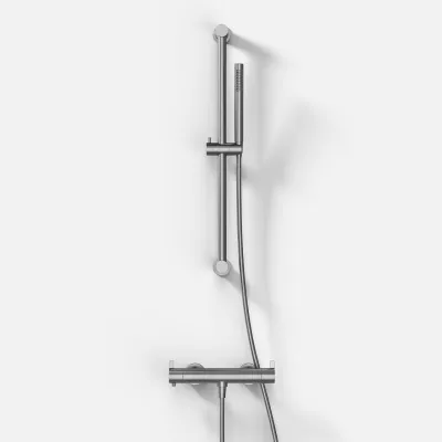 ArkiLife AVAO AABT204 S02 - Thermostat inkl. Duschset, Stab, gebürsteter Edelstahl