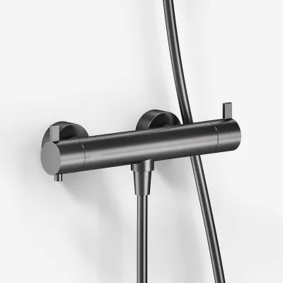 ArkiLife AVAO AABT204 S02 - Thermostat inkl. Brauseset, Stick, PVD Brushed Gun Metal