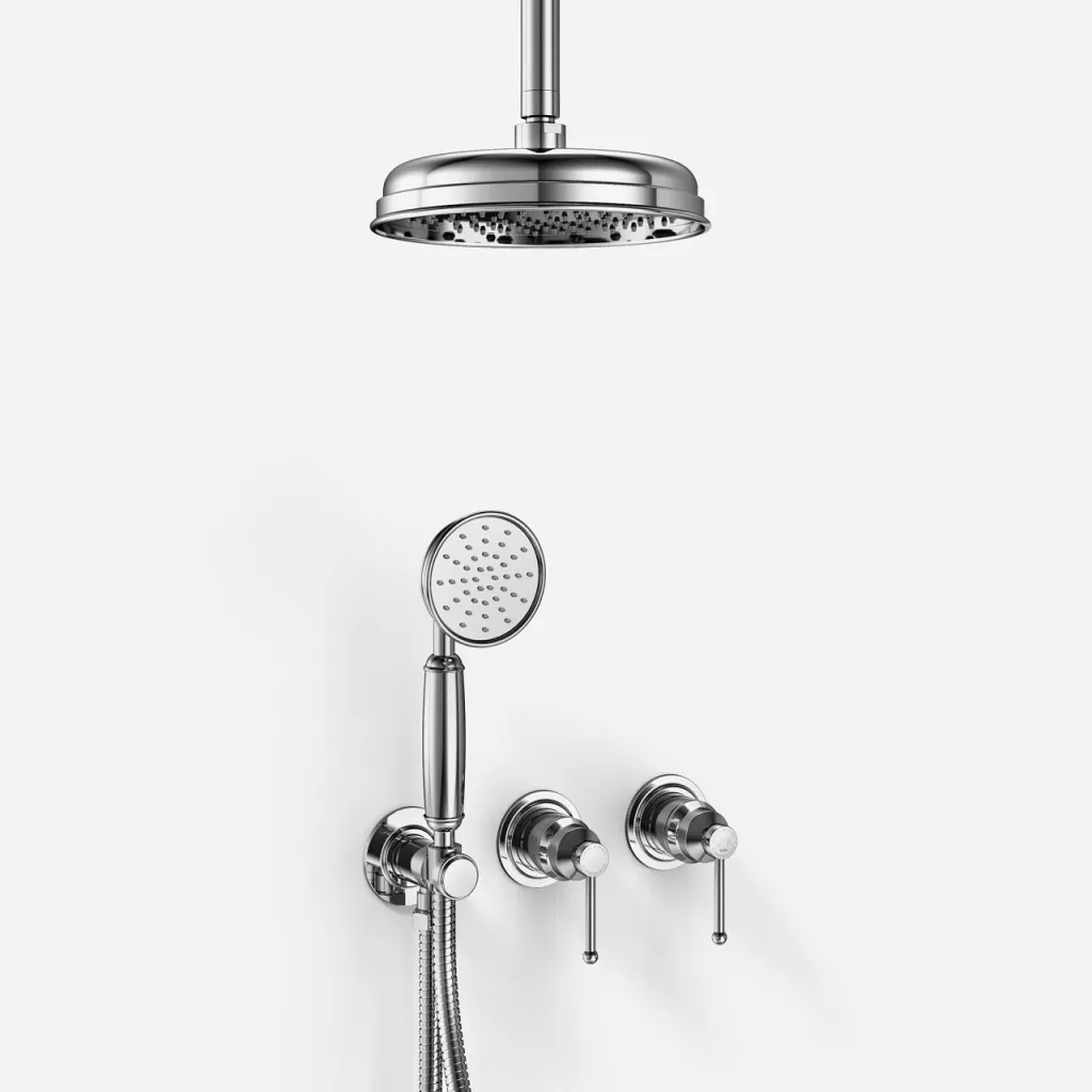 Hassel&Teudt HBR801 S02 - Duschset Ø21cm, Decke, Chrom