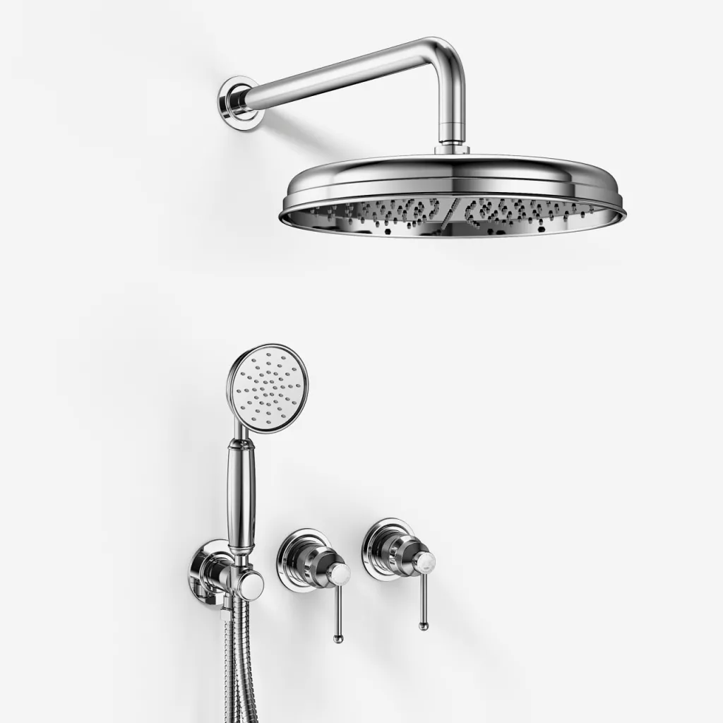 Hassel&Teudt HBR801 S03 - Brauseset Ø31cm, Wand, Chrom