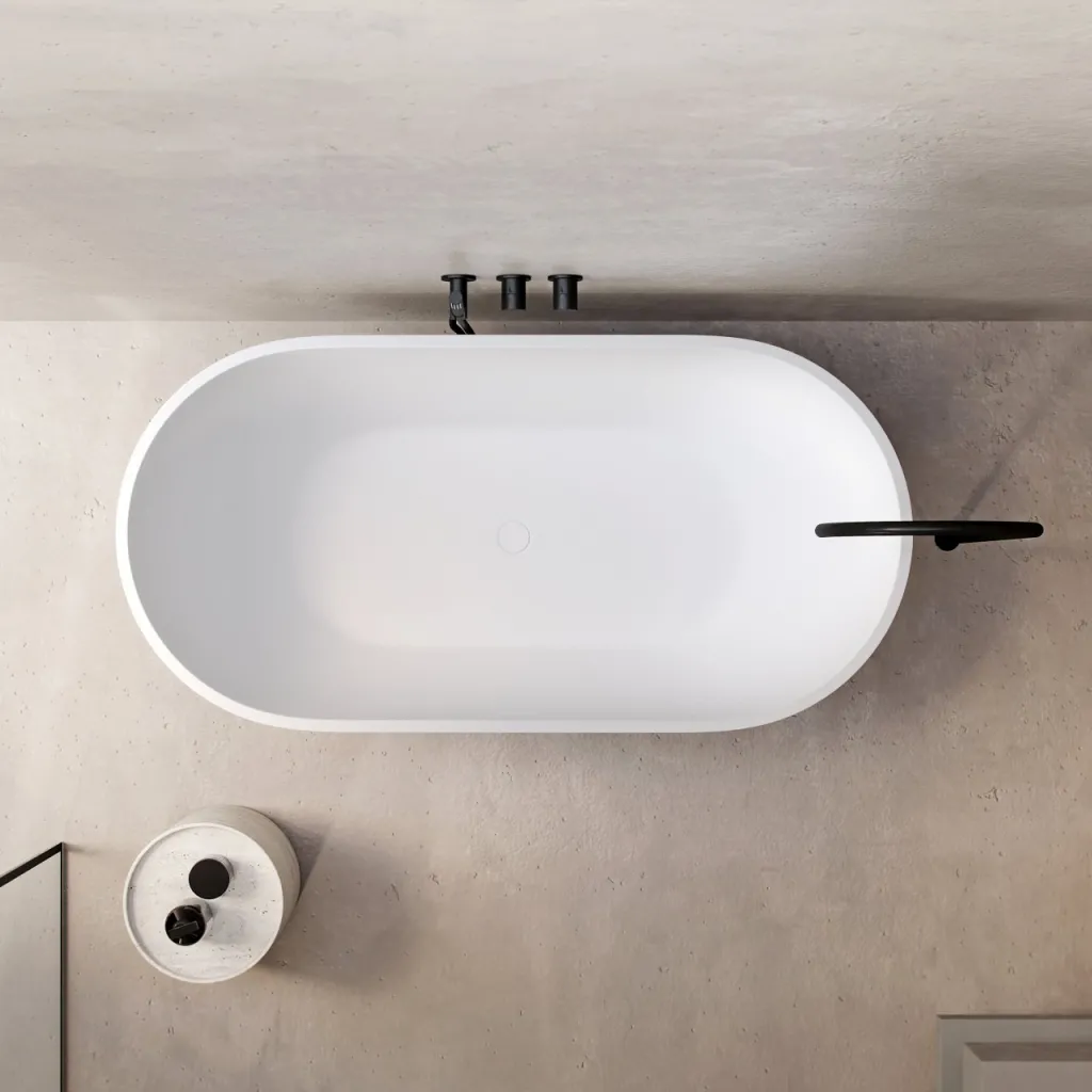 Semplice SBR801 S12 - Badewanne/Dusche, Mattschwarz