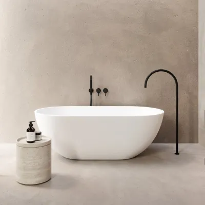 Semplice SBR801 S12 - Badewanne/Dusche, Mattschwarz