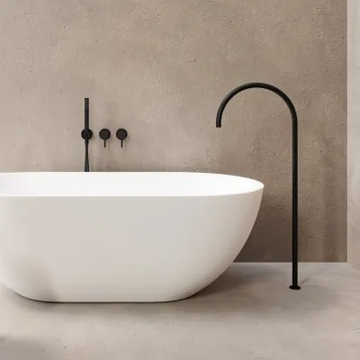 Semplice SBR801 S12 - Badewanne/Dusche, Mattschwarz