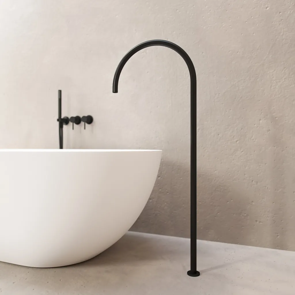 Semplice SBR801 S12 - Badewanne/Dusche, Mattschwarz