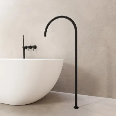 Semplice SBR801 S12 - Badewanne/Dusche, Mattschwarz